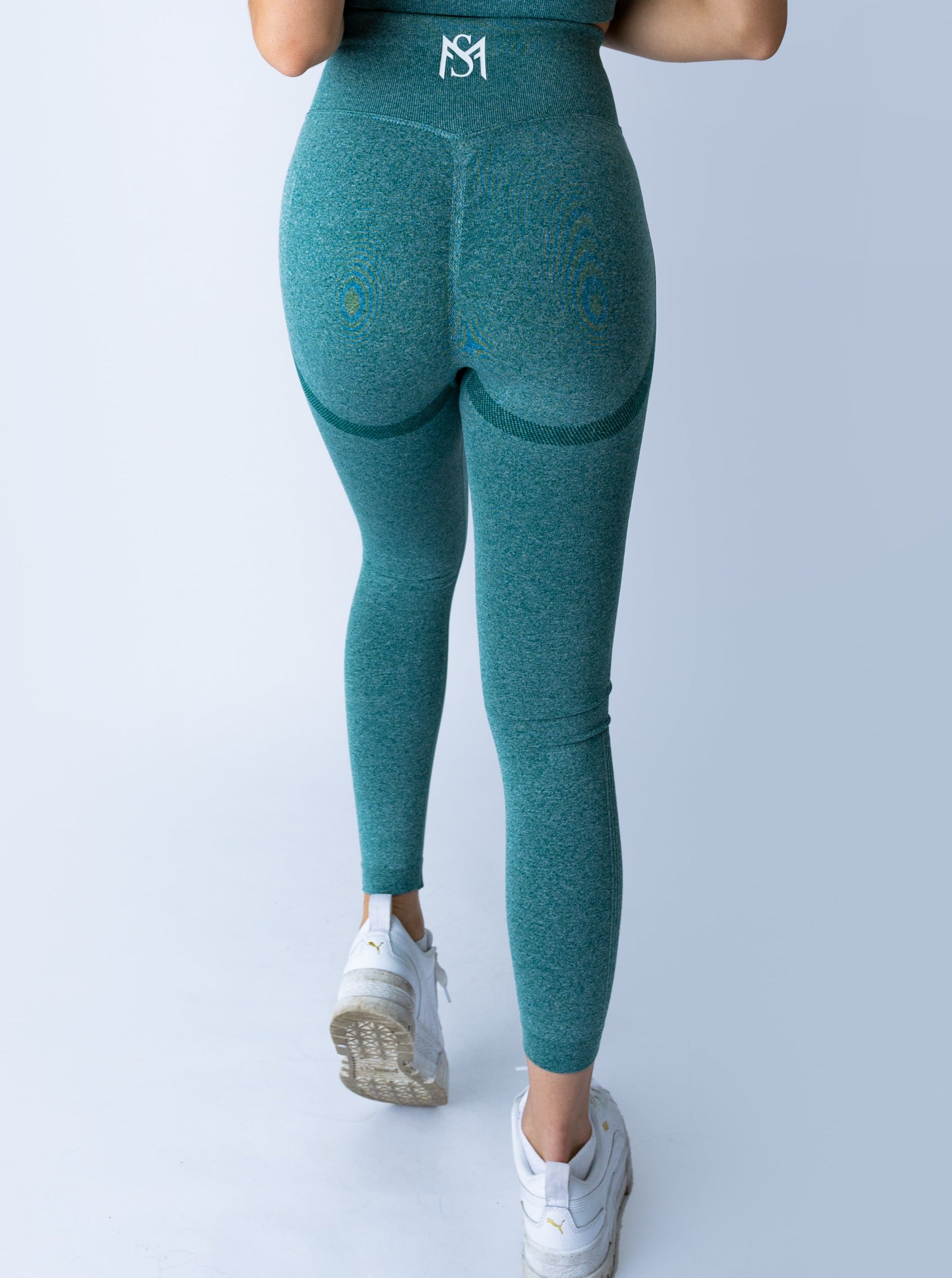 Push Up Collection Dark Green Set Long Sleeve Sportmonkey