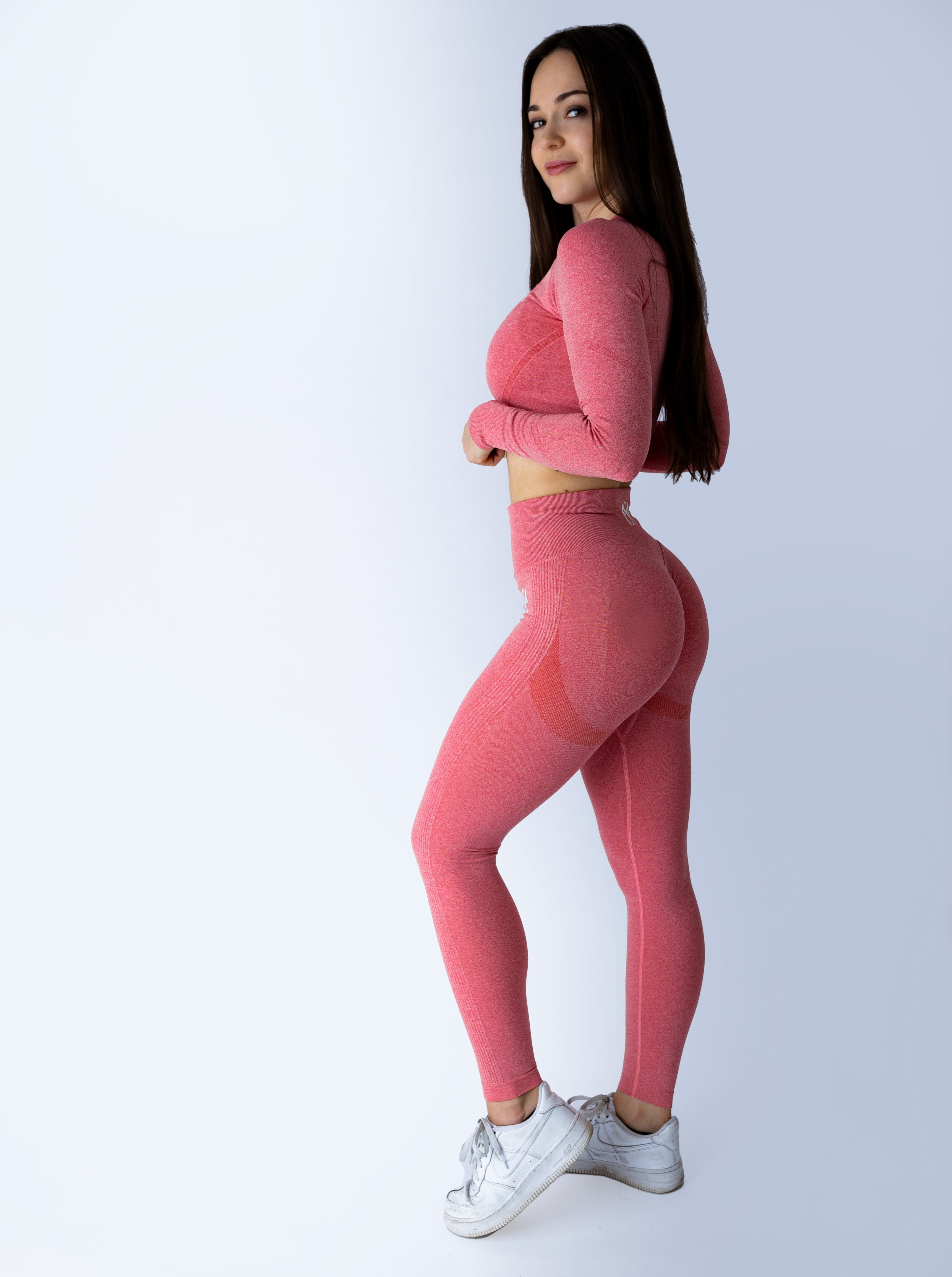 Push Up Collection Pink Set Long Sleeve Sportmonkey