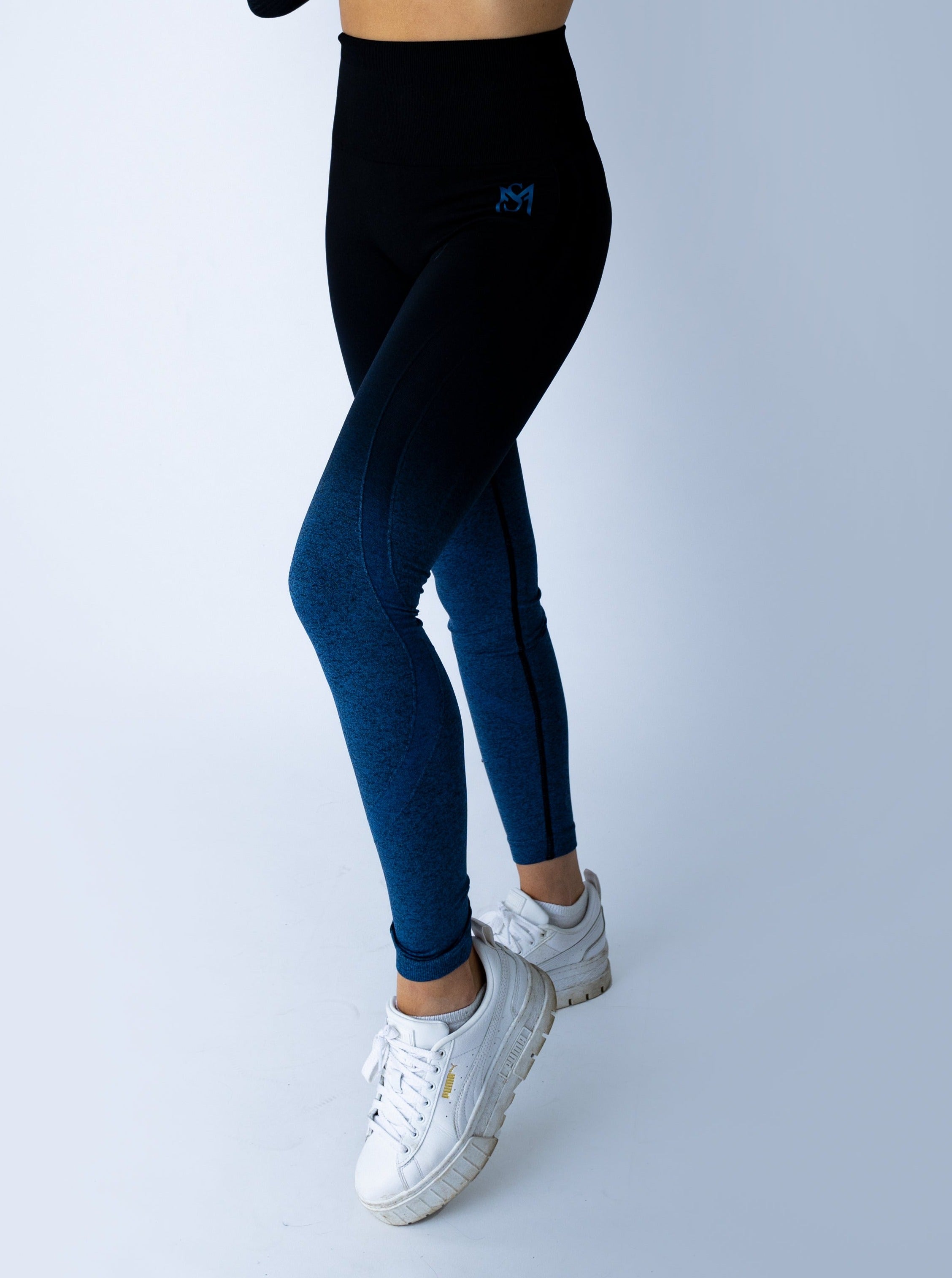 Gradient Blue Leggings Sportmonkey