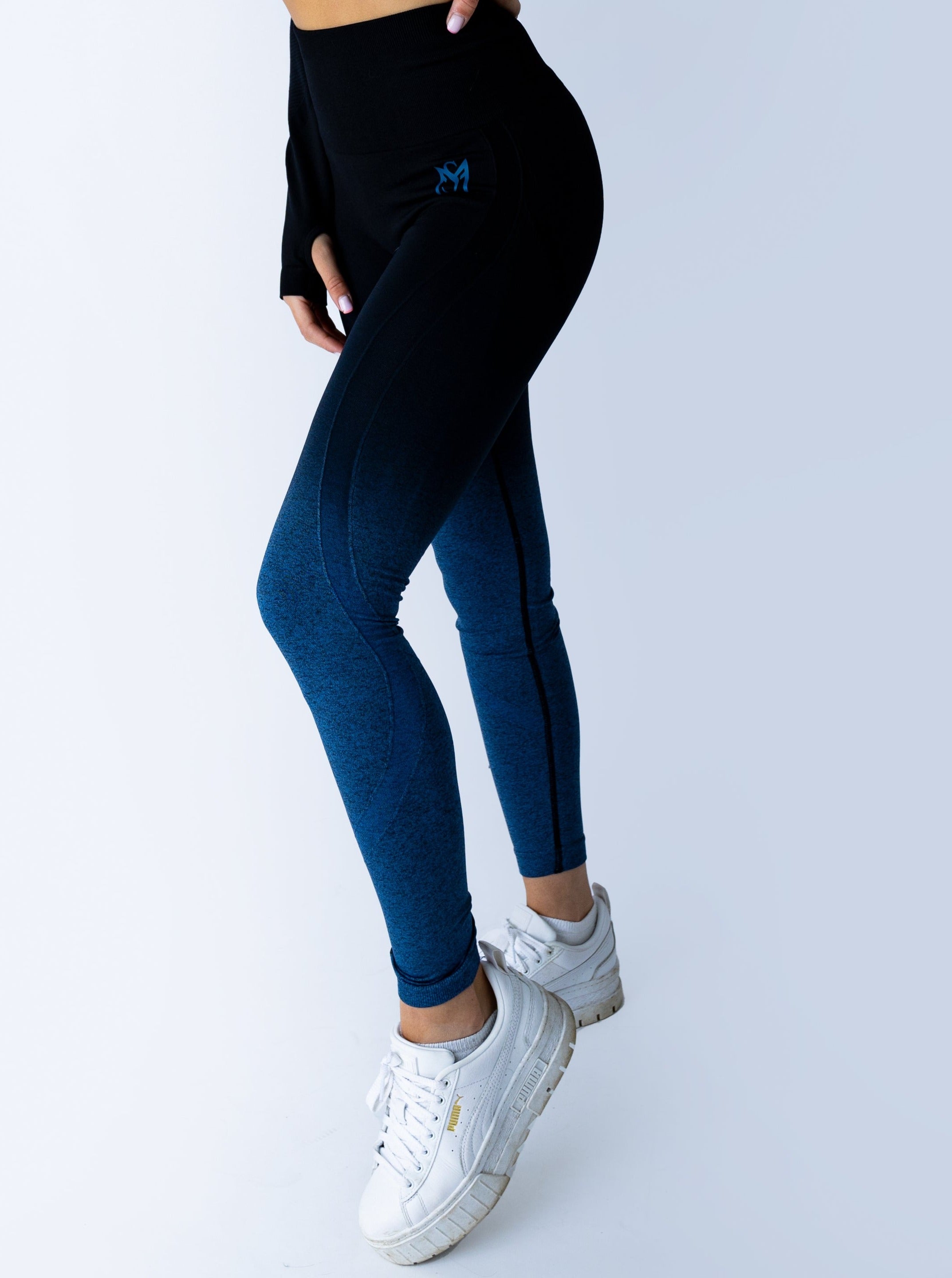Gradient Blue Leggings Sportmonkey