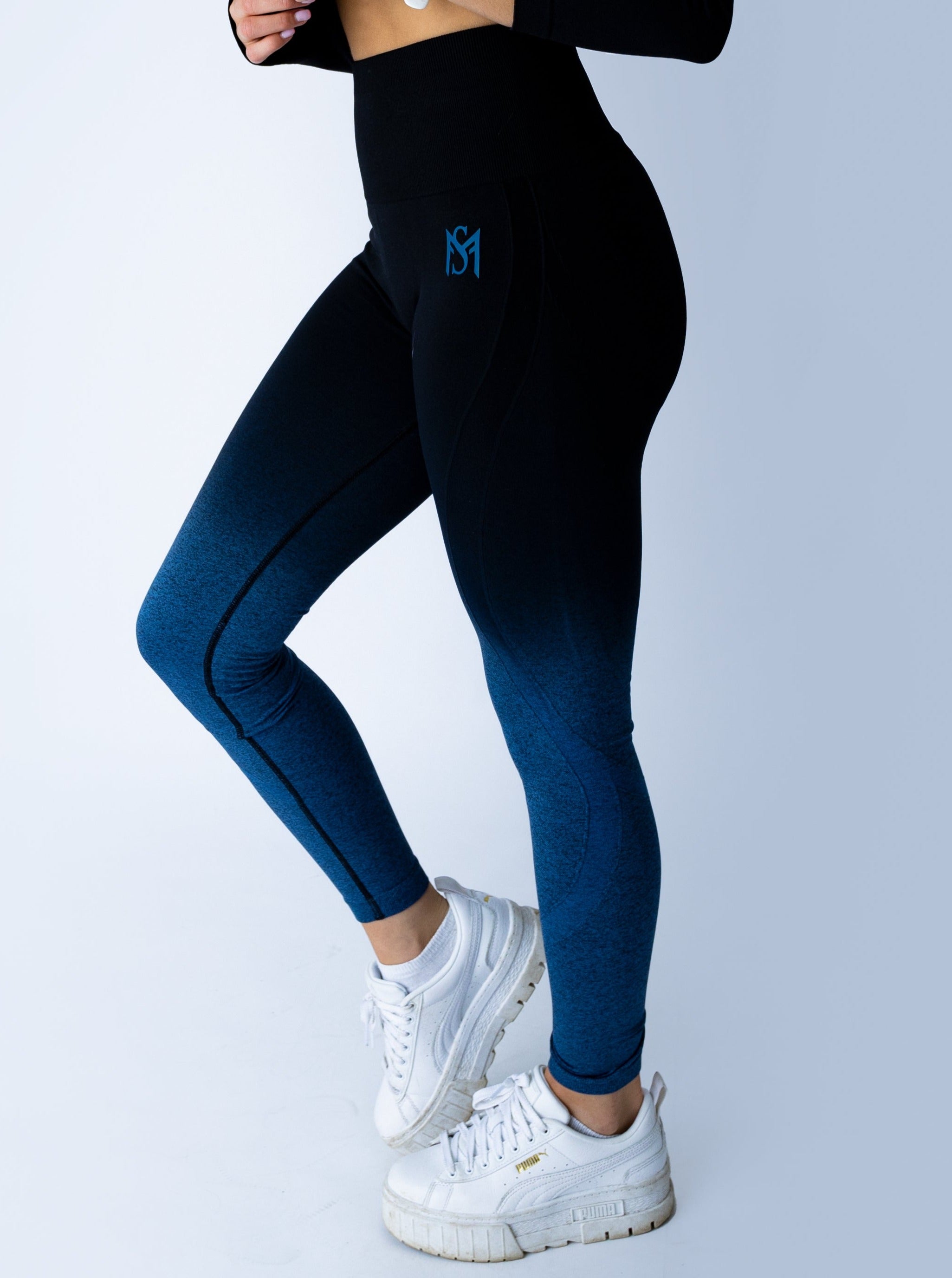 Gradient Blue Leggings Sportmonkey