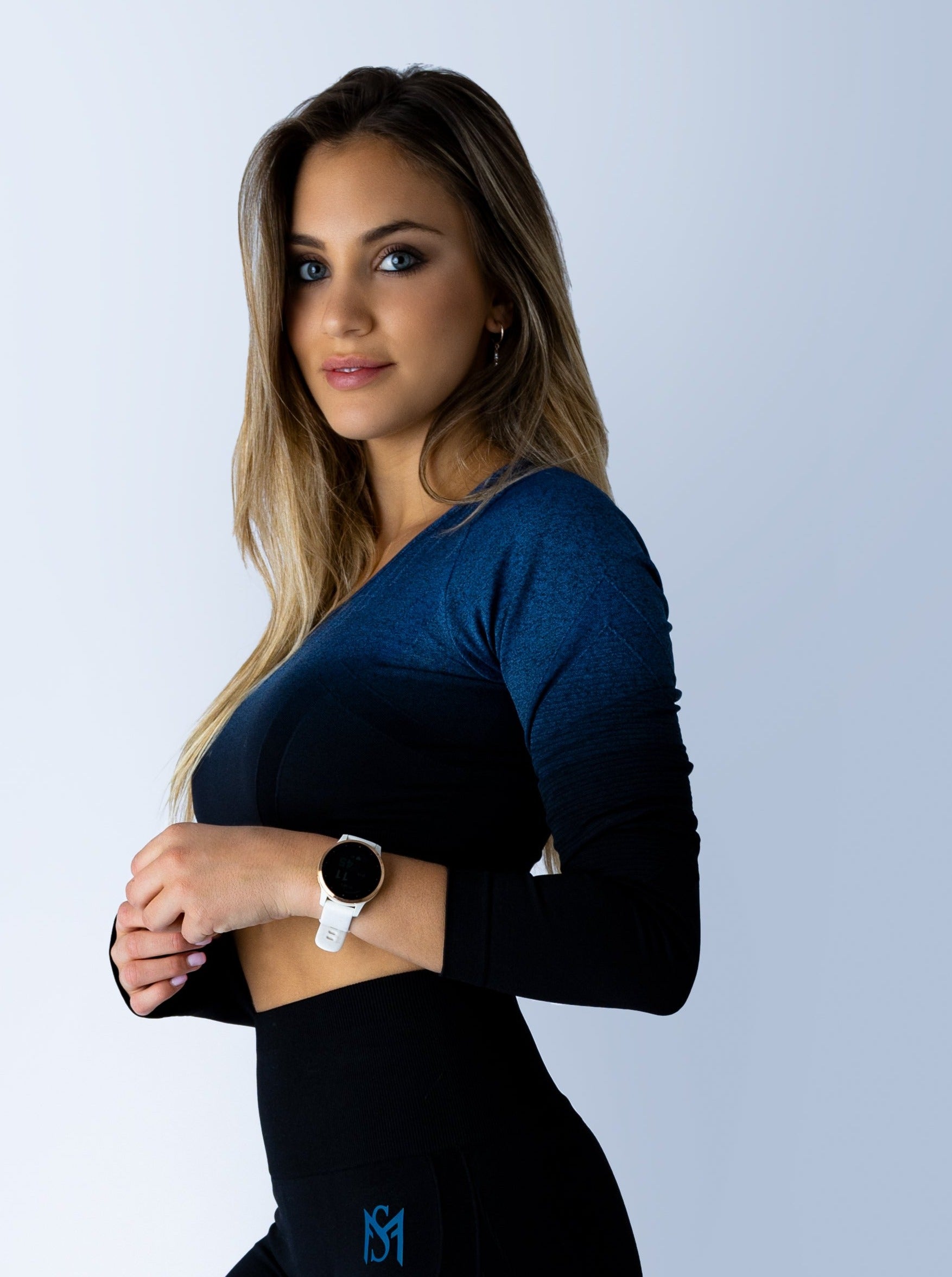 Gradient Blue Long sleeve Sportmonkey