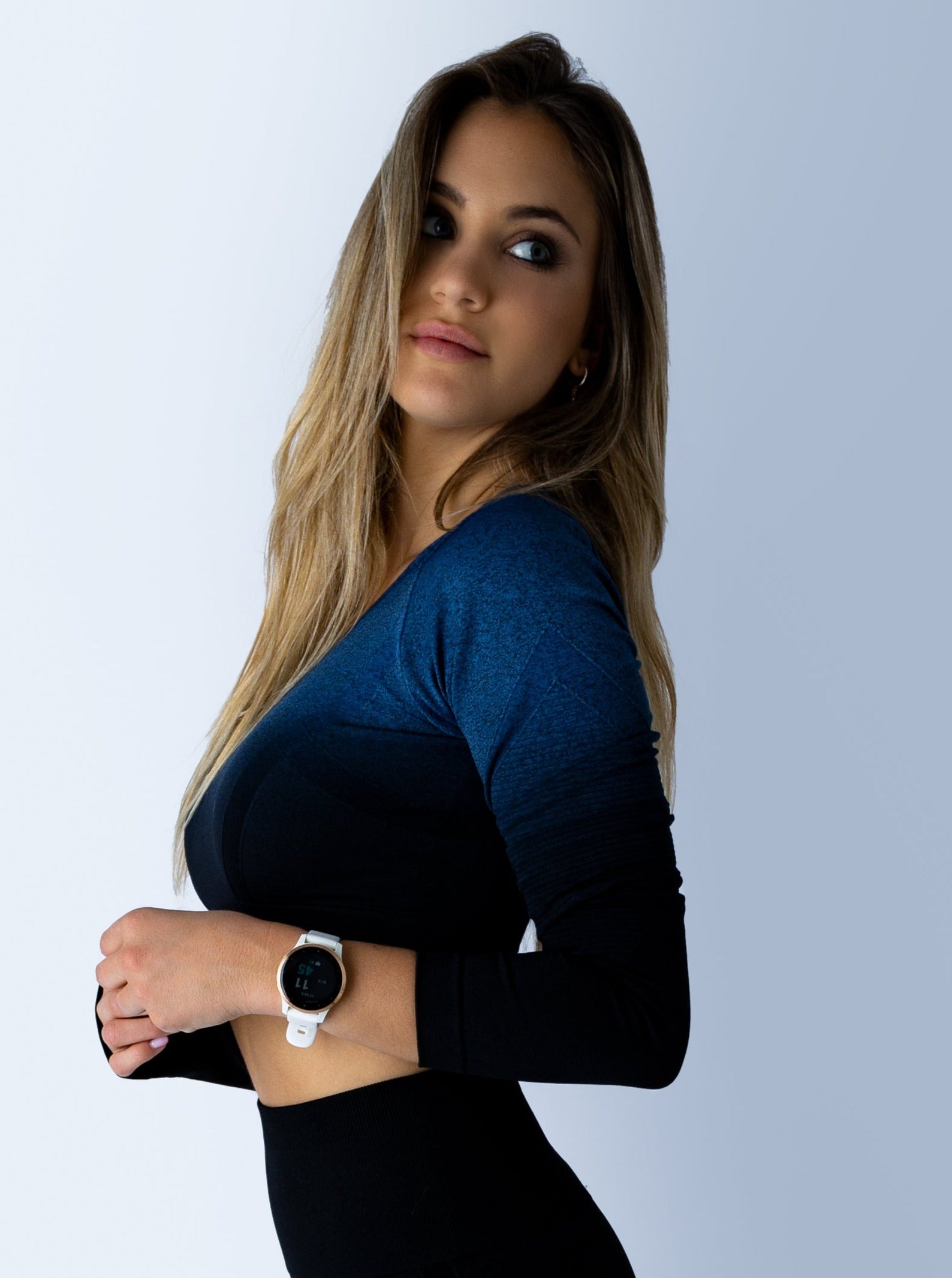 Gradient Blue Long sleeve Sportmonkey