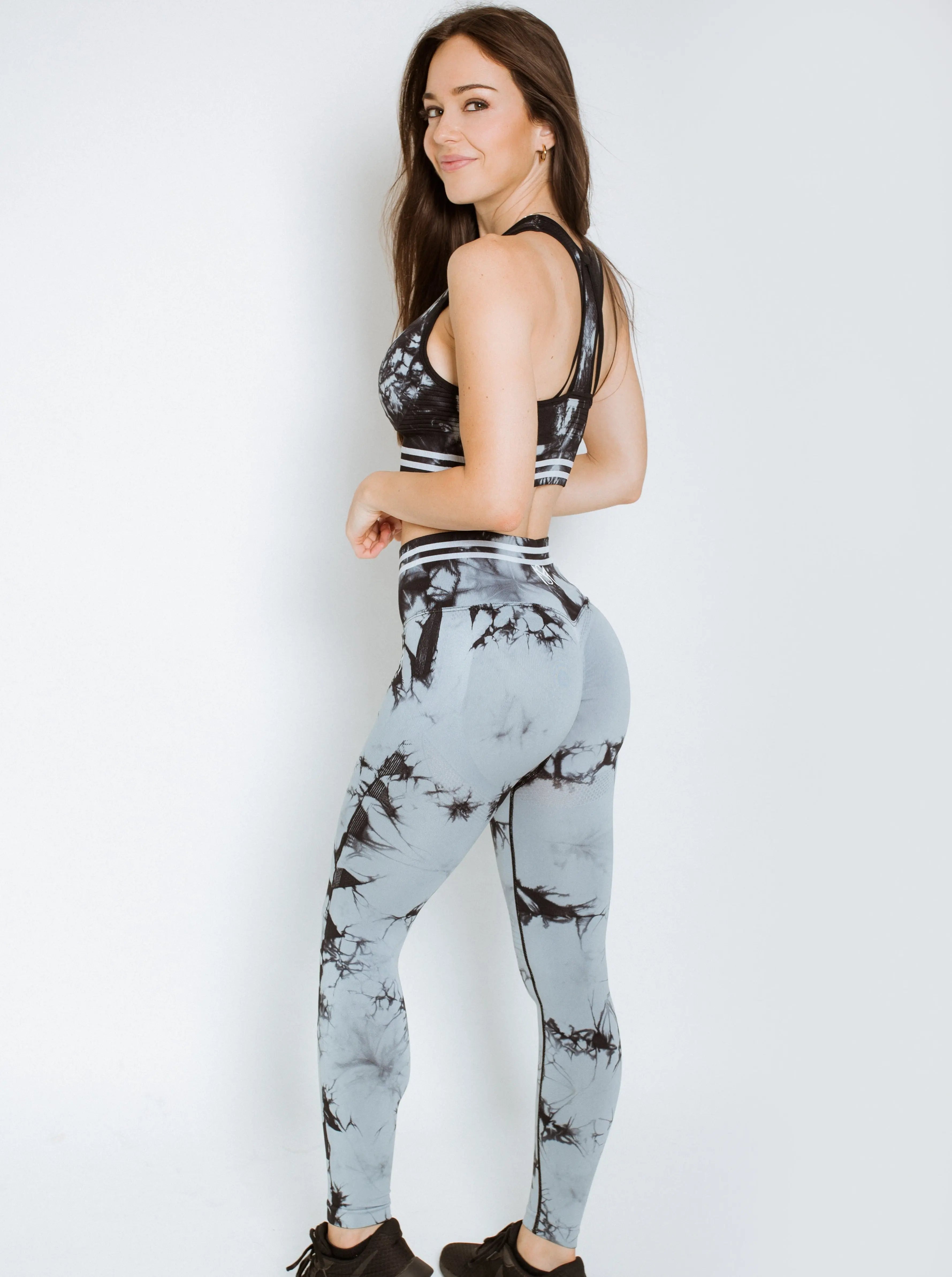 Striped Performance Set Grey Sportmonkey