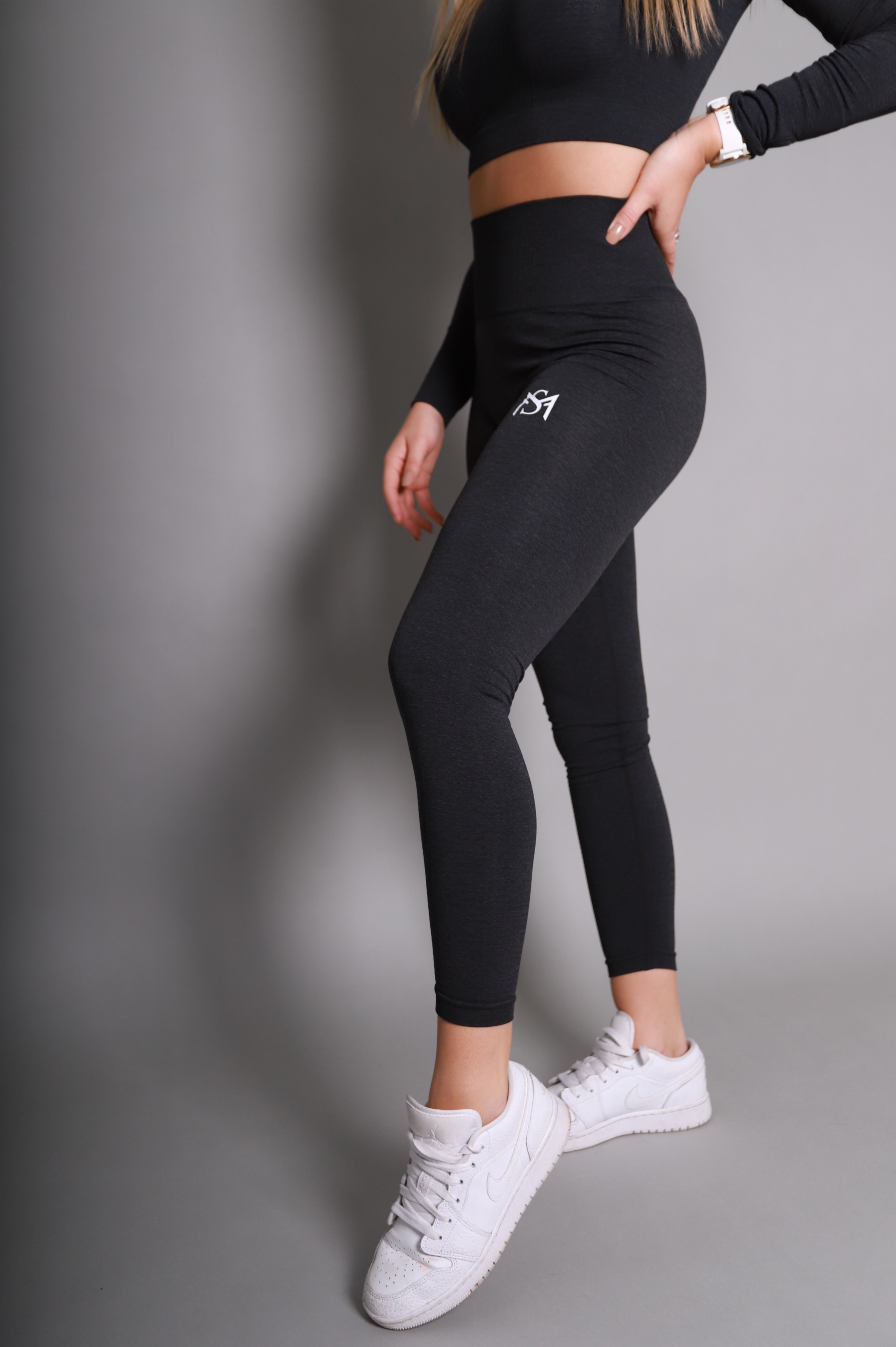 Marble Black Set Long Sleeve sportmonkey