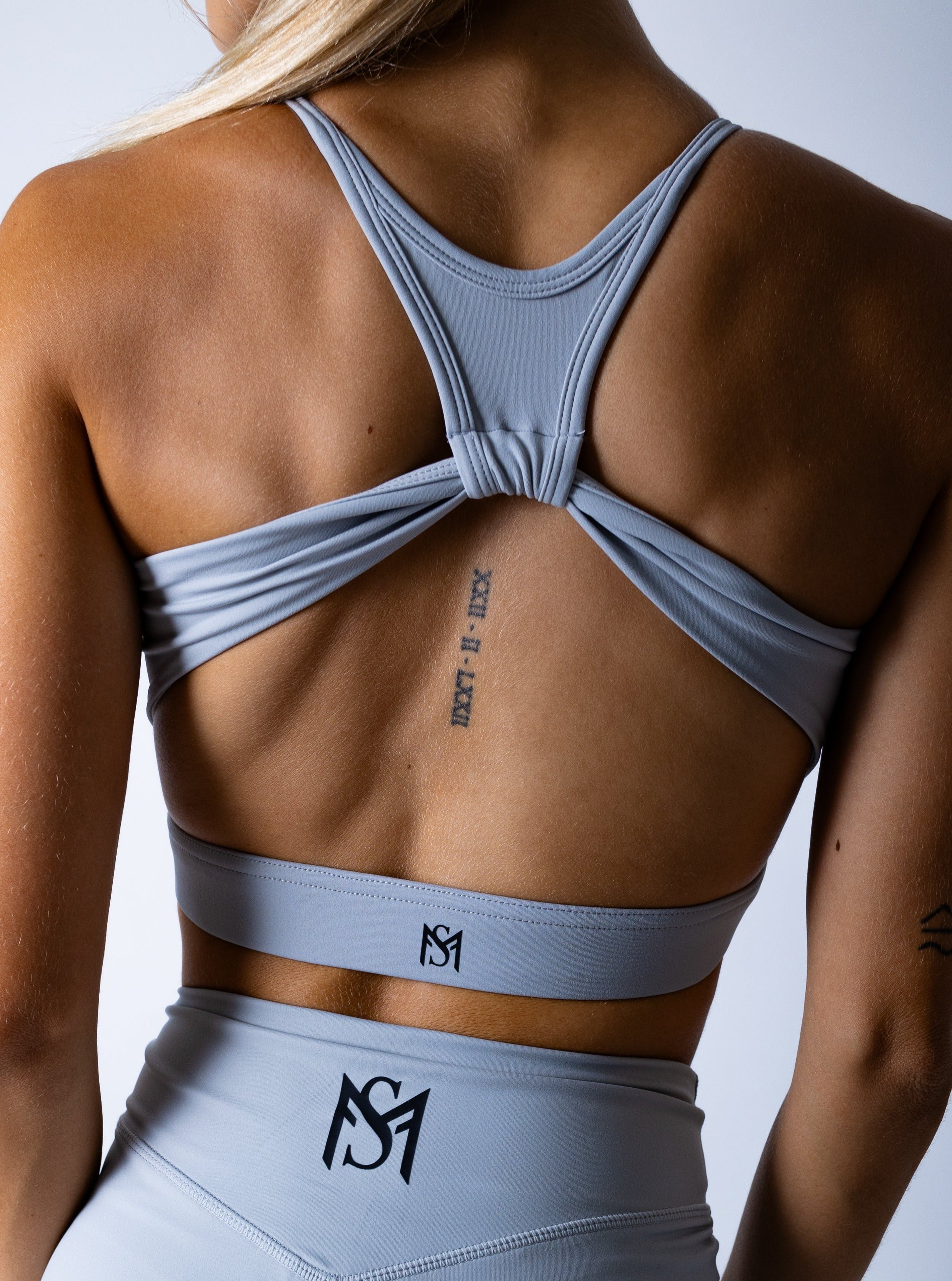 Wrap Elegant Grey Sport Bra Sportmonkey