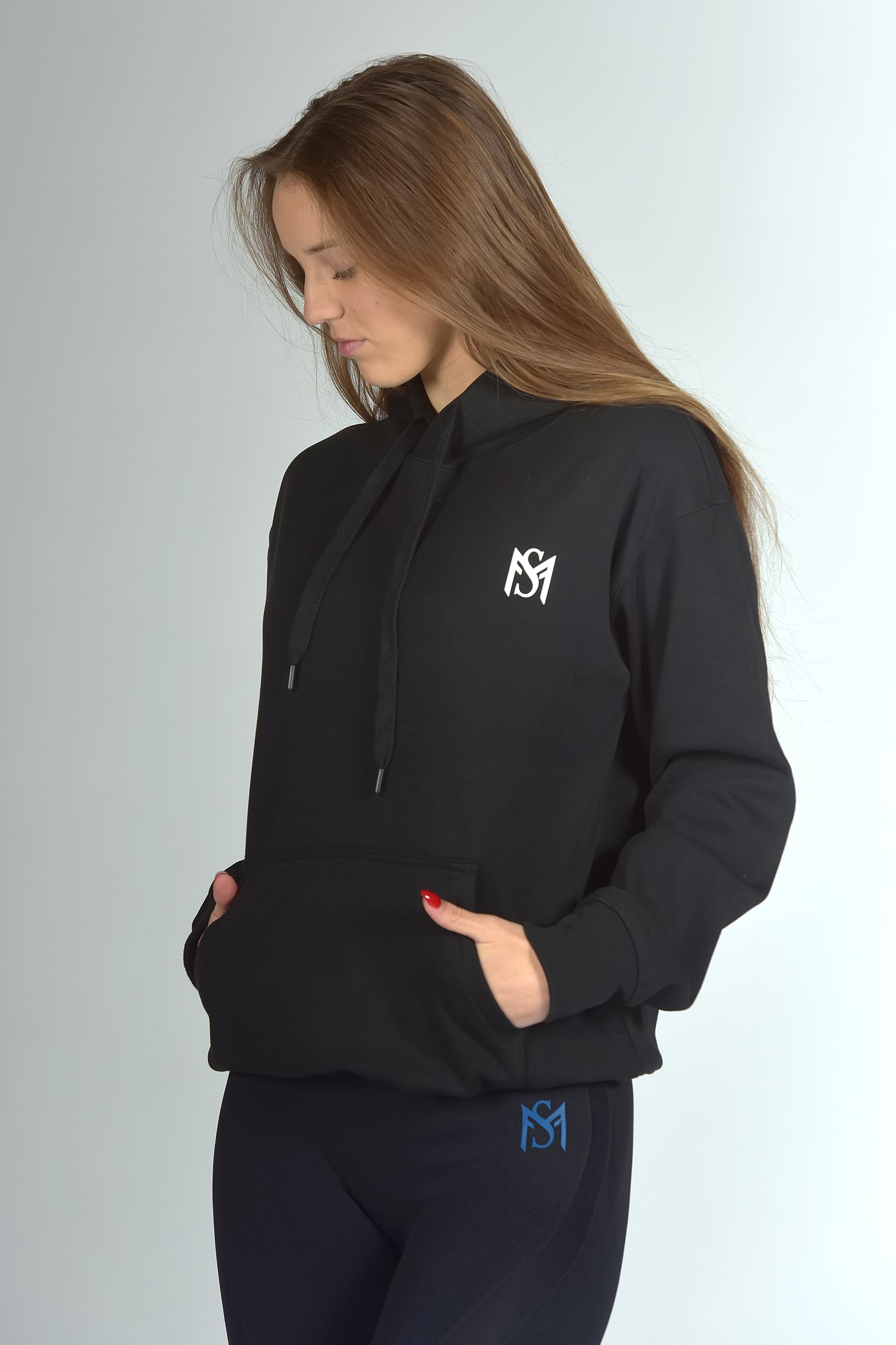 Unisex Fleece Hoodie Black Sportmonkey