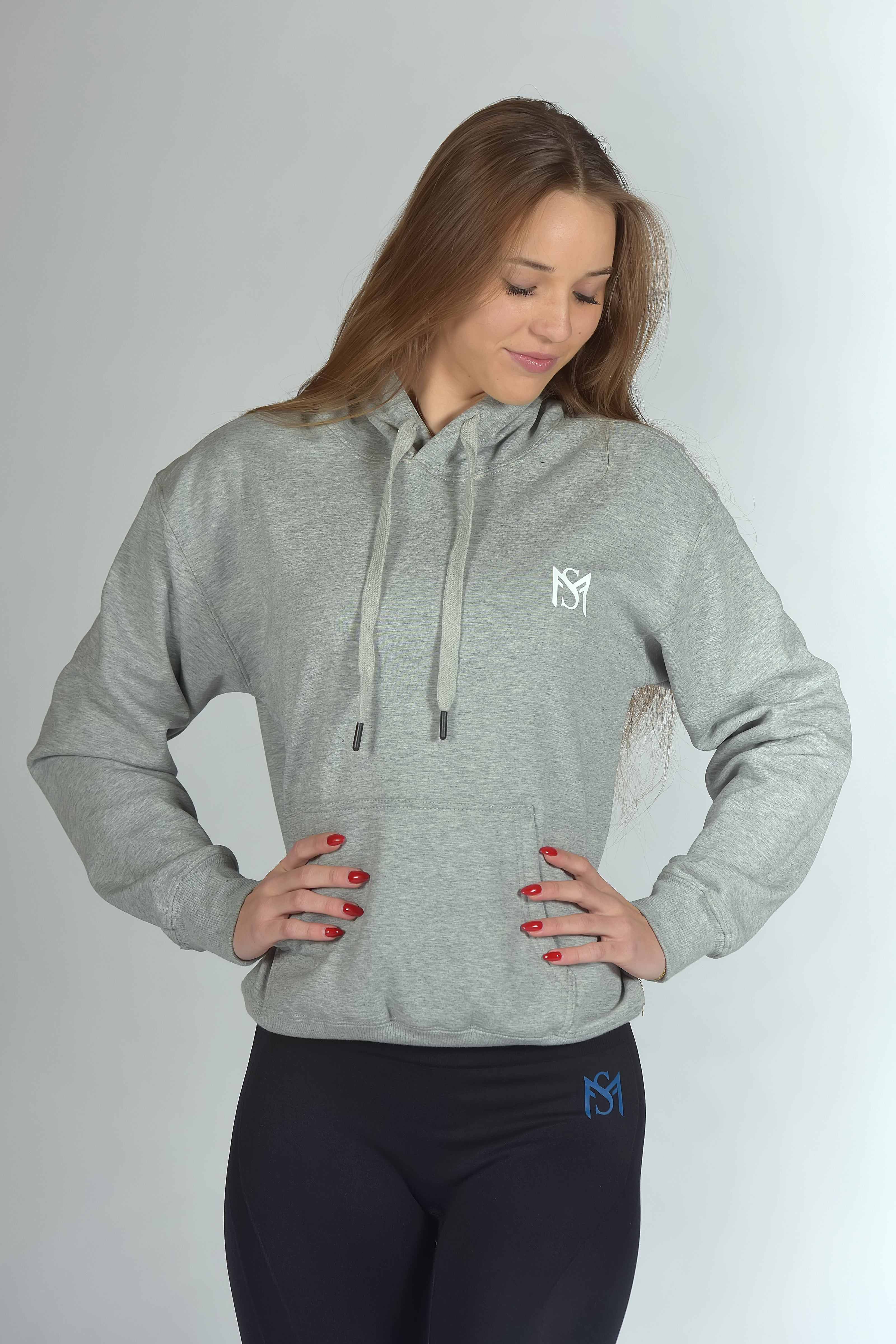 Unisex Fleece Hoodie Light Grey Sportmonkey