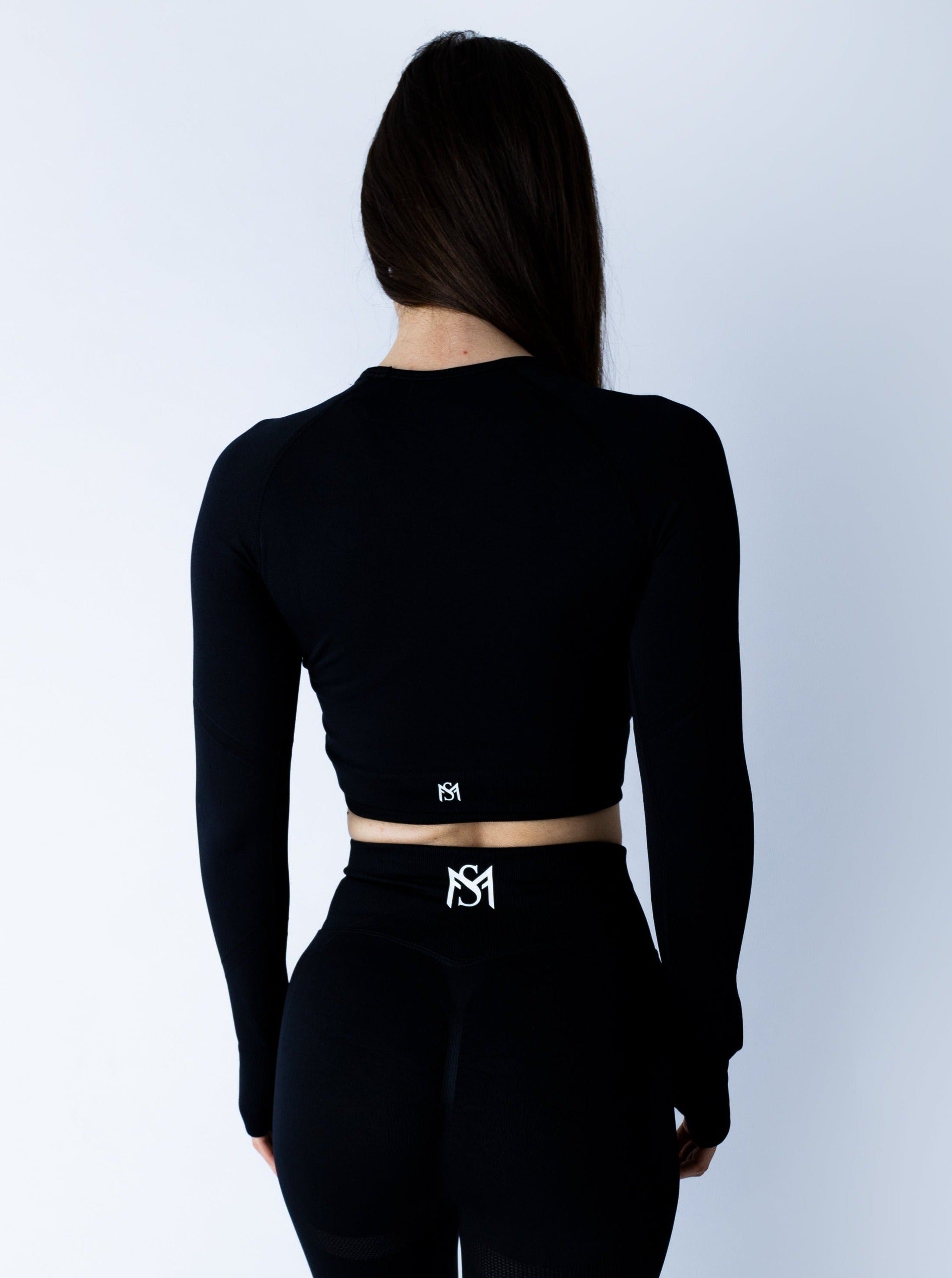 Push Up Collection Black Long Sleeve Sportmonkey